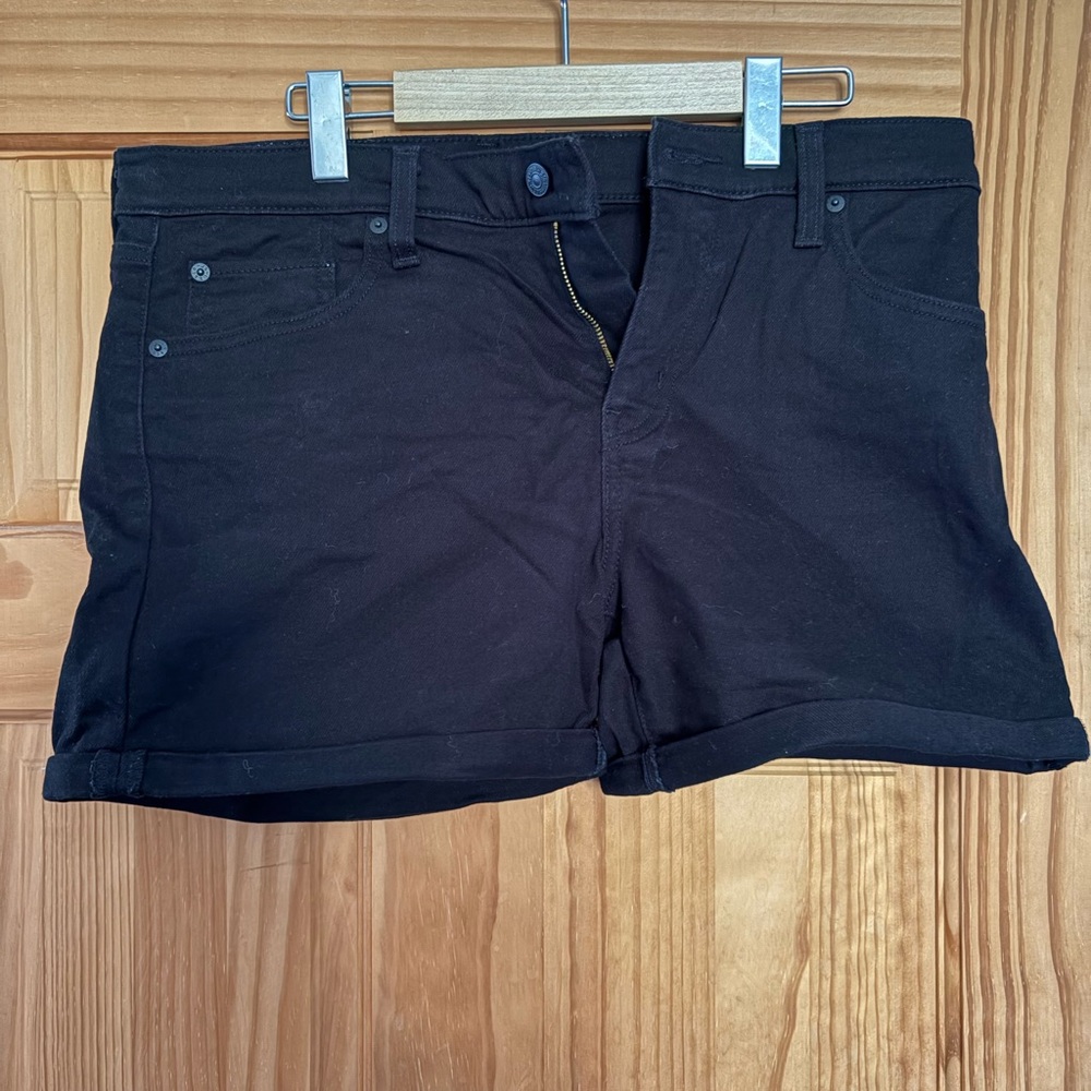 Levi's Black Jean Shorts for Women